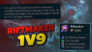 (1V9) NEW ITEM RIFTMAKER ON VLADIMIR! | Season 11 League of Legends