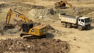 This 20 ton excavator is ridiculously large for a large quarry