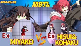 Steam版  【メルブラ】Ex 都古/MIYAKO vs Ex 翡翠\u0026琥珀/HISUI\u0026KOHAKU【MBTL】