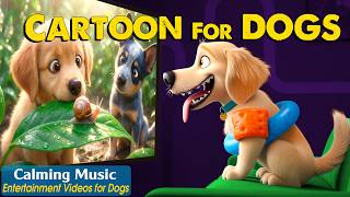 Dog Cartoon: Relaxing DOG TV & Calming Music to Prevent Boredom for Dogs Home Alone🐶 Videos for Dogs