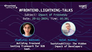 Frontend Lightning Talks  Sustainability