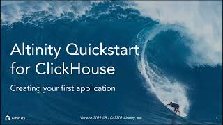 Altinity Quick Start for ClickHouse — Creating Your First Application | ClickHou