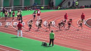 20150930130853 104年全國中學田徑錦標賽高中女100公尺預賽第6組-北市麗山高中廖晏均、國立桃園高中李孟璇、進準決賽（北市麗山高中陳昱卉）。