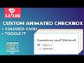 Custom Checkbox With HTML, CSS & JavaScript | Card | Project #12