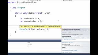 The Try Catch Block in C#