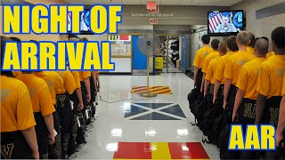 US NAVY BOOTCAMP NIGHT OF ARRIVAL