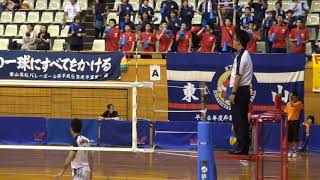 2016年IH バレーボール 男子 準決勝 東山（京都）vs 清風（大阪）第1セット