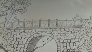 Cómo dibujar un puente de piedra 👍/ How to draw a stone bridge