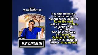 Rufus Bernard ~ Short Obituary