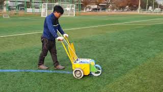 축구경기장 라인그리기