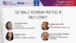 Culturally Responsive Practices in Early Literacy
