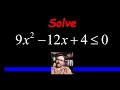 Solve a Quadratic Inequality - SIGN CHART - Let's Do This!