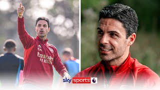 Mikel Arteta on being 'forced' to get involved in Arsenal training! 😅