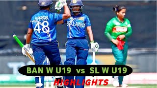 BAN W U19 vs SL W U19 10th T20 World Cup 2023 Highlights | BANW U19 vs SLW U19 Highlights 2023