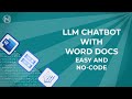 No-Code LLM Chatbot With Your Microsoft Word Data (Google AI)