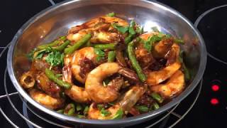 Chili (sambal) prawns