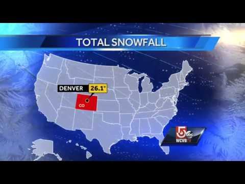What months does it snow in Boston?