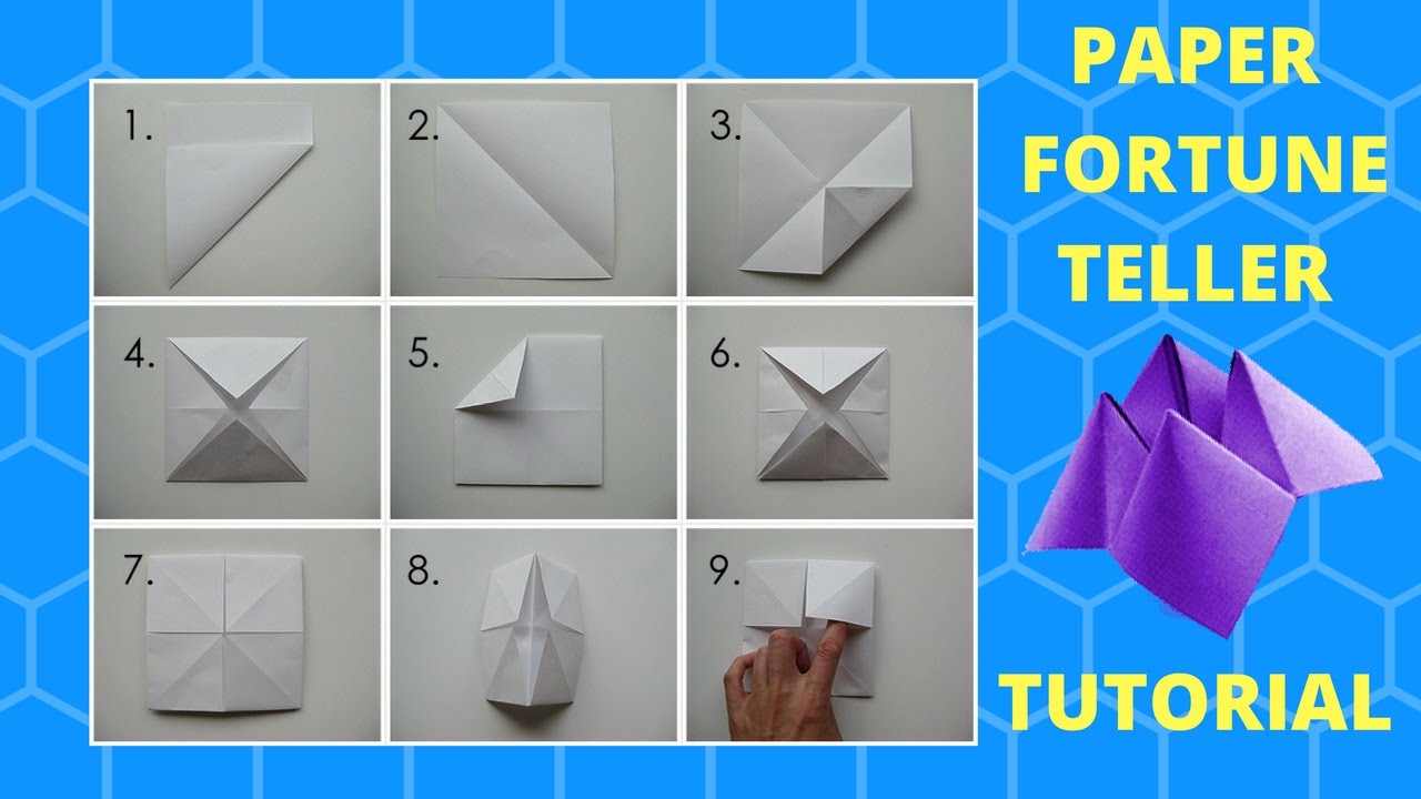 How Do You Make Origami Fortune Tellers How To Make A Paper Fortune