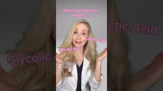 Dermatologist on glycolic vs lactic acid #Shorts