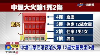 暗夜惡火奪命! 中壢20年仙草名店1死2傷│中視新聞 20220820