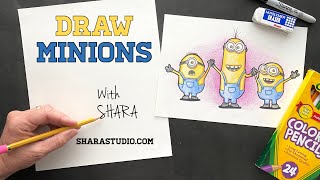 How to draw Minions