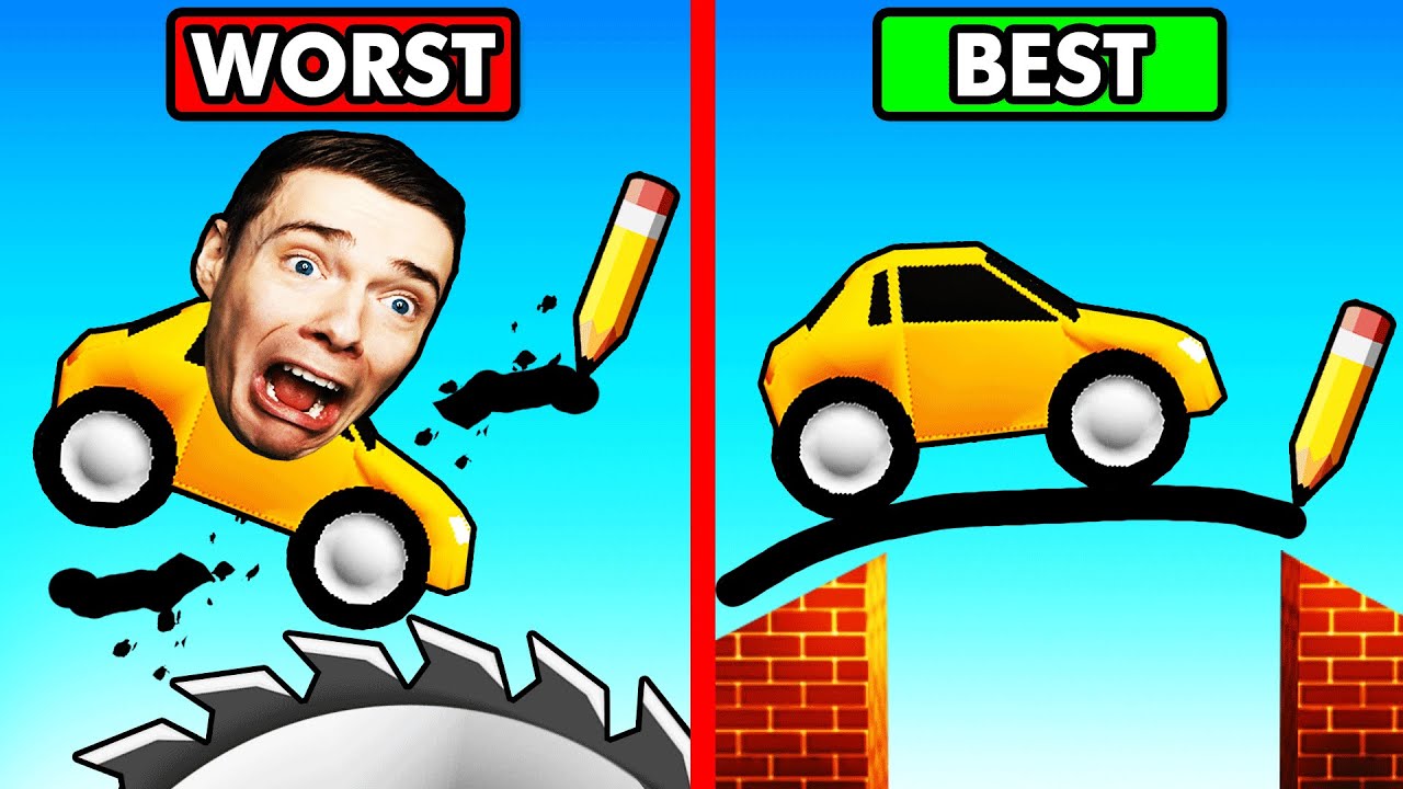 Noob Vs Pro Vs Hacker Bridge Drawer Youtube