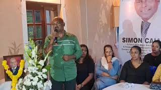 Goan Reporter: Xavier Gracias Former Agassaim Sarpanch speaking at Late Simon Caido Condolence Meet