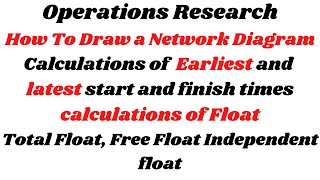 Calculations Of Total float, free float, independent float, Earliest and latest time|OneStepToSucess