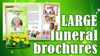 Printable Funeral Brochures Trifold Large Tabloid Size