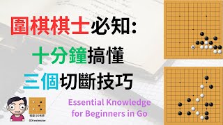 2024年圍棋棋士必知｜十分鐘掌握三個切斷技巧（附中文字幕）｜棋癡 GO老師  Handle Three Go Cutting Technique in ten minutes