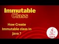 How to create Immutable class in java