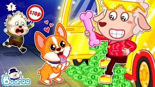 Puppy, Don't Leave Bearee! Poor Puppy Want to Live with Rich Owner | Pets Cartoon | Bearee Kids Show