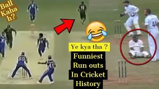 FUNNIEST RUNOUTS IN CRICKET HISTORY | Top 10 Funny Runouts In cricket | Funny Cricket Moments