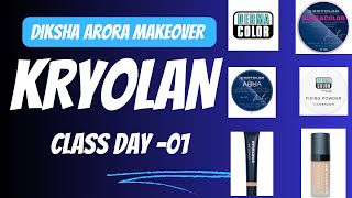 Kryolan class Day 01 / Professional Makeup course / Makeup theory / Diksha arora makeovers