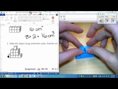 Grade 5 Math Lesson on Measuring Volume in Cubic Centimetres Grade 5 Math Lesson on Measuring Volume in Cubic Centimetres