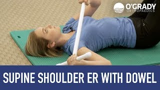 Supine Shoulder ER with Dowel