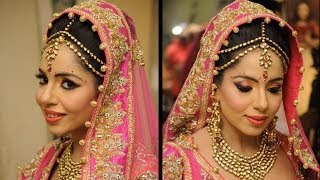 Traditional Bridal Makeup With Peach and Pink