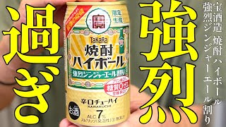 超強烈なお酒が今年も登場！最強なドライ感が美味い！焼酎ハイボール 強烈ジンジャーエール割り〈宝酒造〉をレビュー！【晩酌】新発売RTDレビュー#060