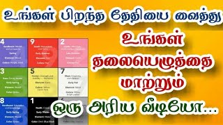 இதுவரை உலகம் கண்டிராத அற்புத வீடியோ | உங்கள் பிறந்த தேதியை வைத்து உங்கள் தலை எழுத்தை மாற்றலாம்