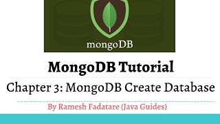MongoDB Tutorial 3 - MongoDB Create Database