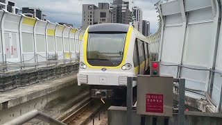 新北捷運公司 臺北捷運環狀線EMU101型電聯車(104編組)新北產業園區站進站紀錄 | 2023.6.10 | New Taipei Metro | 粘粘的鐵道攝影