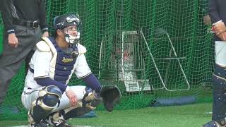 【プロ野球】2025年2月3日　オリックスキャンプ　『若月選手　ブルペン　キャッチング』