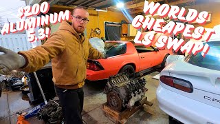 WORLDS CHEAPEST LS SWAP!? ALL ALUMINUM 5.3!