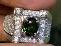 natural 0.92ct green chrome tourmaline rare stone