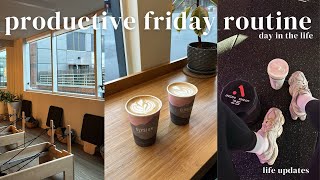 productive friday routine: double workout, chatty vlog, girls night, \u0026 life udpates