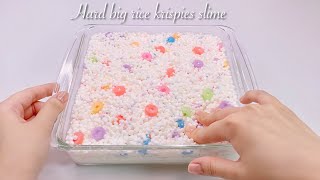 【ASMR】💥硬いライスクリスピーアイスバーグスライム🍬【音フェチ】Hard rice krispies iceberg slime 단단한 쌀 크리스피 빙산 슬라임