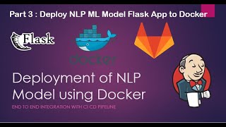 ML Model Deployment Part 3: Deploy NLP Machine Learning Model Flask App to Docker.