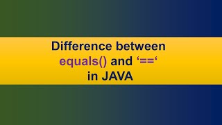 equals vs == in Java | Java object comparison |Technical Java interview questions | @InformaticaLovers