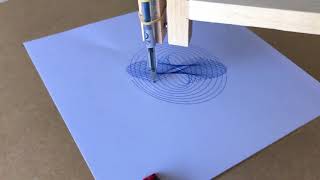 Three-Pendulum-Harmonograph in action