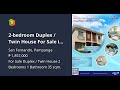 2-bedroom Duplex / Twin House For Sale in San Fernando Pampanga